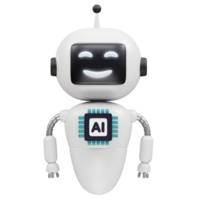 AI technology Robot 3D Icon illustration render. Robotics icon illustration render. png