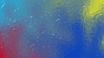 Gradient water abstract painting with red, blue, and yellow. Suitable for backgrounds, art prints, digital designs, and creative projects. video