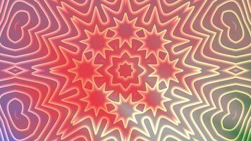 Mandala overlay kaleidoscope. Colorful abstract pattern with neon lines suitable for backgrounds, banners, and digital designs with a modern and vibrant aesthetic. video
