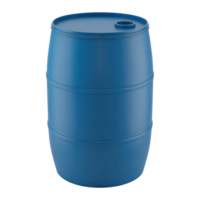 Blue Plastic Barrel With Lid And Top Handle On Transparent Background png