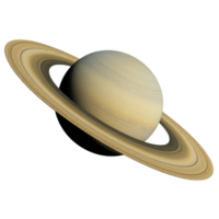 Detailed View Of A Planet With Prominent Rings And Soft Color Gradients on Transparent Background png