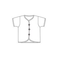 children's short sleeve shirt pattern with front buttons vector