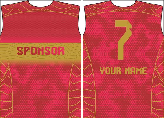 brick red colour halftone jersey pattern Sublimation Sports Jersey Tee Design, Athletic Apparel, Customizable Print, Performance Wear, Digital Art