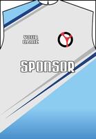 skyblue and light gray Trendy Customizable TShirt Design Templates Editable for Fashion Apparel Branding vector