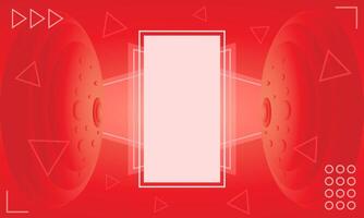 Abstract futuristic high speed, space Illustration high digital technology red color vector
