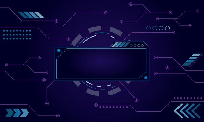 Abstract circuit board elements on technology blue futuristic background. Circuit board illustration. Tech network. Cyber connection electronic. AI chip and Big Data concept.