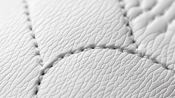 baseball detail. baseball seam close leather up on white photo