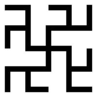 Odolen grass symbol sign slavic pagan icon black color style vector