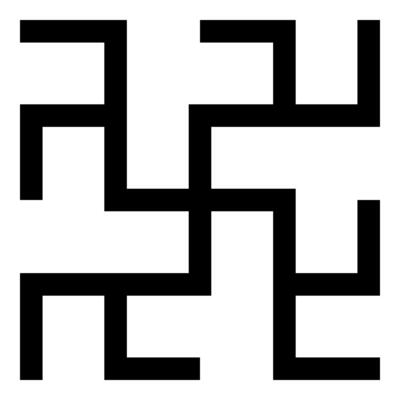 Odolen grass symbol sign slavic pagan icon black color style