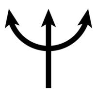 Trident Neptune icon black color style vector