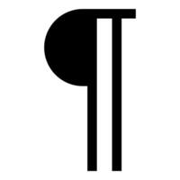 Paragraph sign Editable pilcrow text symbol typing element icon black color style vector