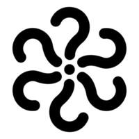 Signs of questions Sign question icon black color style vector