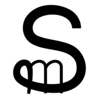 Spesmilo sign currency symbol money icon black color style vector
