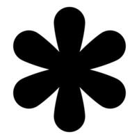 Asterisk sign symbol icon black color style vector