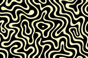Seamless black yellow abstract trippy psychedelic background pattern vector
