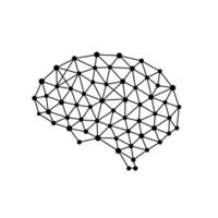 Complex neural brain network with more detailed point connections vector