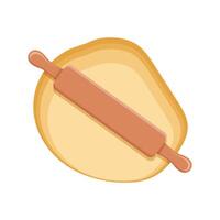 A rolling pin and a doughnut icon vector
