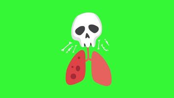 Skull and Lungs Show the Lethal Impact of Smoking video