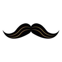black mustache. isolated on a white background vector
