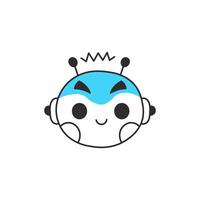 Robot Chat Bot with Antennas vector