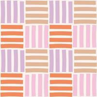 Geometric Retro Stripe Block Seamless Pattern vector