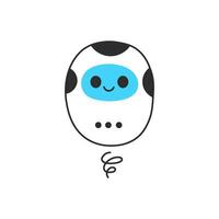Flying AI Bot Character vector