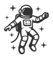 Astronaut logo icon. Space man walking template symbol sign. illustration image. Isolated on white background. vector