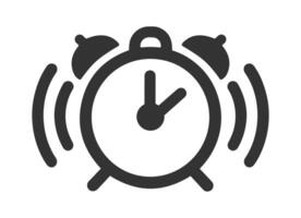 Alarm clock icon logo. Time symbol sign. illustration image. Isolated on white background. vector