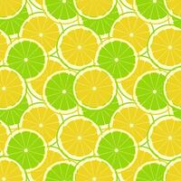 Bright summer pattern with citrus slices, orange and lime, fresh juice, summer vibe. Green and orange colors. Juicy pattern. vector