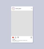 Social media post mockup user interface blank layout template illustration vector