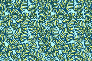 Abstract tropical leaves seamless pattern for background fabric and wallpaper vector