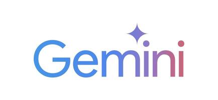 Gemini artificial intelligence colorful logo deep learning isolated illustration vector