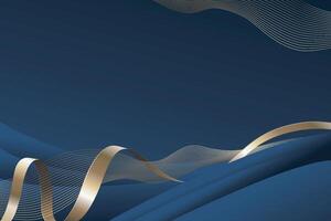 blue Luxury background for text space in horizontal frame vector