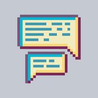 chatting symbol in pixel art style with isolated background vector