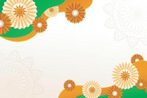flower paper landscape for text space banner in horizontal frame vector