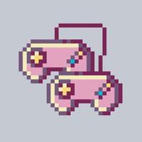 multi player controller sign in pixel art style with isolated background vector
