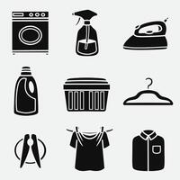 set of laundry equipment good for icon, symbol, element design, silhouette design, etc vector
