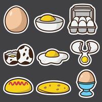 set of egg good for sticker, badge, element design, icon, etc vector