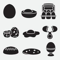 set of eggs good for icon, symbol, logo, element design, silhouette design, etc vector