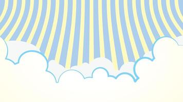 The background of white clouds has alternating blue lines. vector