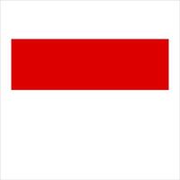 The unique flag of indonesia is shown in red and white in white background vector