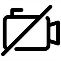 unique No camera icon in white background vector