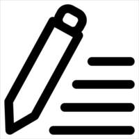 A unique pen and paper icon in white background vector
