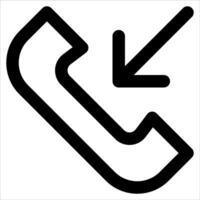 A unique phone icon with an arrow pointing t in white backgroundo the left vector