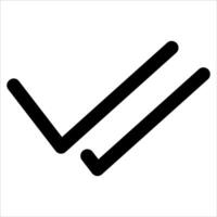 unique Check mark icon in white background vector