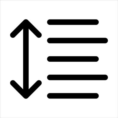 A new nique black and white icon of an arrow pointing up