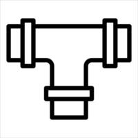 A unique black and white icon of a pipe in white background vector