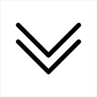 A unique black and white icon of a right arrow in white background vector