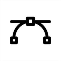 A unique black and white icon of a bridge vector