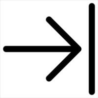 A unique black and white arrow pointing to the right in white background vector